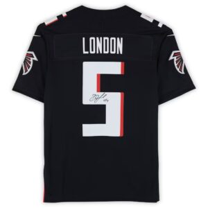 Drake London Atlanta Falcons Autographed Black Nike Vapor F.U.S.E. Limited Jersey