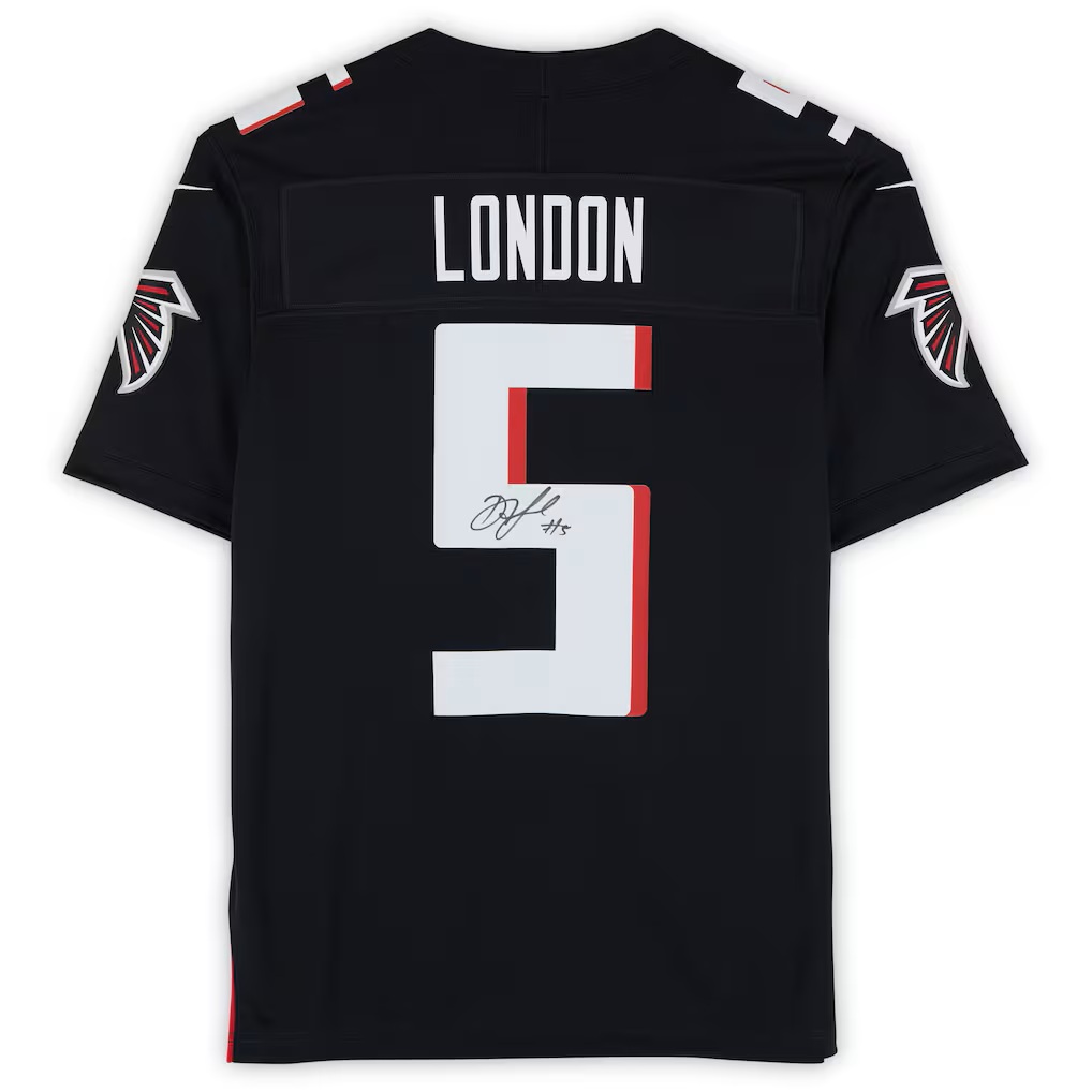 Drake London Atlanta Falcons Autographed Black Nike Vapor F.U.S.E. Limited Jersey