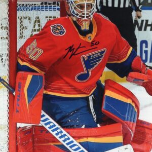 Jordan Binnington St.Louis Blues Reverse Retro Jersey Autographed 8x10 Photo