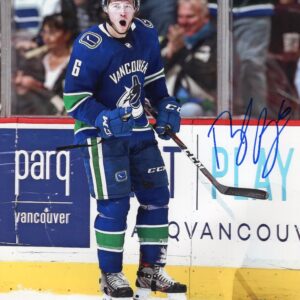 Brock Boeser Vancouver Canucks Orca Whale Autographed 8x10 Photo
