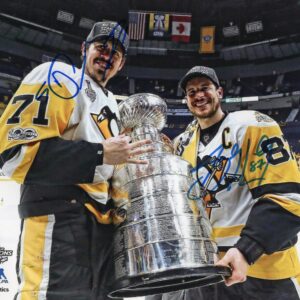 Sidney Crosby & Evgeni Malkin Pittsburgh Penguins Autographed 8x10 Photo