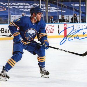 Taylor Hall Buffalo Sabres Blue Jersey Autographed 8x10 Photo