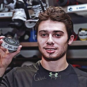 Quinn Hughes Vancouver Canucks 1st NHL Goal Autographed 8x10 Photo