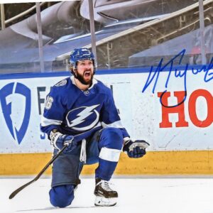 Nikita Kucherov Tampa Bay Lightning Celebrating A Goal Autographed 8x10 Photo