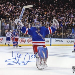 Henrik Lundqvist New York Rangers Acknowledging The Crowd Autographed 8x10 Photo