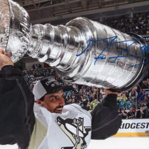 Marc-Andre Fleury Pittsburgh Penguins Raising Cup Autographed 8x10 Photo