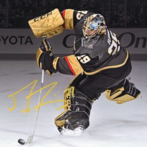 Marc-Andre Fleury Vegas Golden Knights Playing the Puck Autographed 8x10 Photo