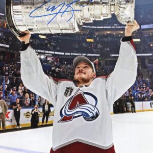 Cale Makar Colorado Avalanche Holding the Cup Autographed 8x10 Photo