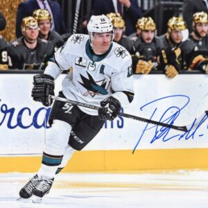 Patrick Marleau San Jose Sharks White Jersey Autographed 8x10 Photo