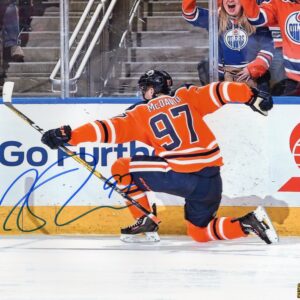 Connor McDavid Edmonton Oilers Orange Jersey Autographed 8x10 Photo