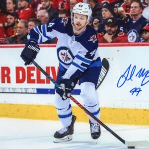 Josh Morrissey Winnipeg Jets White Jersey Autographed 8x10 Photo