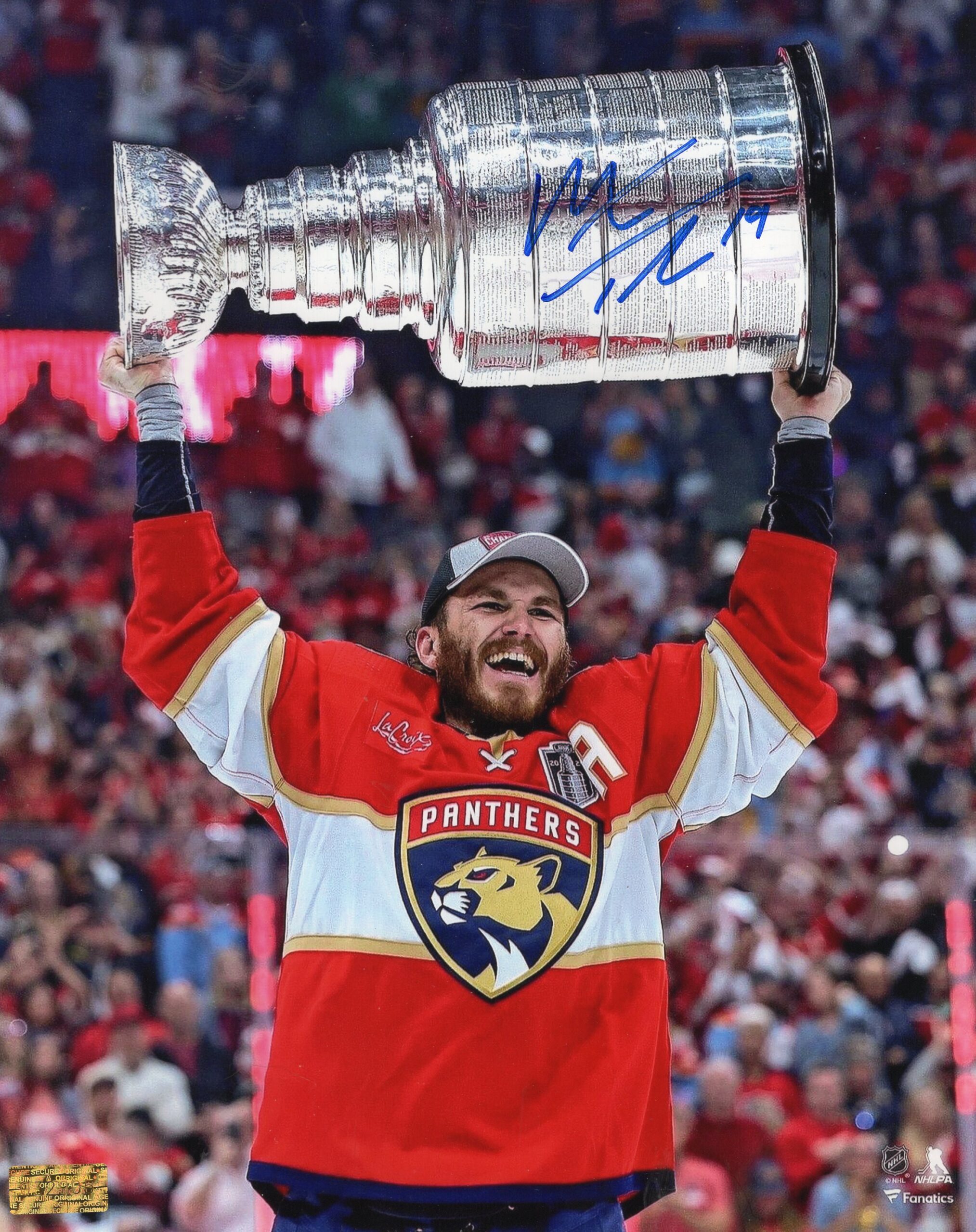 Matthew Tkachuk Florida Panthers Stanley Cup Raised Autographed 8x10 Photo