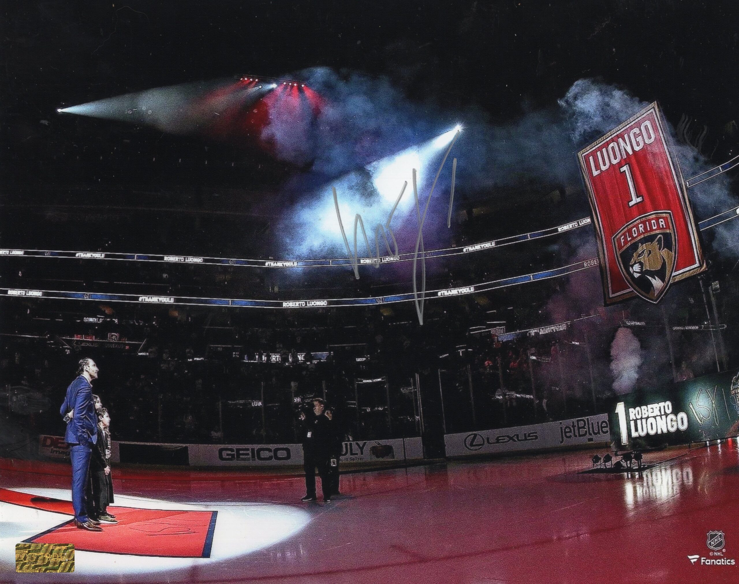 Roberto Luongo Florida Panthers Retirement Ceremony Autographed 8x10 Photo