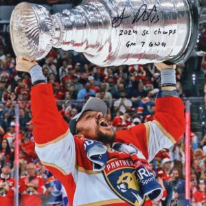 Sam Reinhart Florida Panthers Holding Stanley Cup Autographed 8x10 Photo