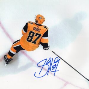 Sidney Crosby Pittsburgh Penguins Gold Jersey Autographed 8x10 Photo