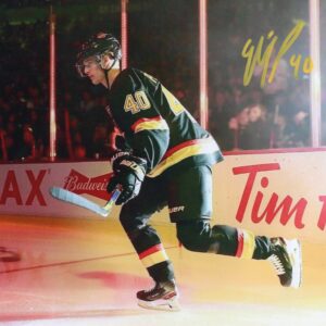 Elias Pettersson Vancouver Canucks Classic Black Jersey Autographed 8x10 Photo
