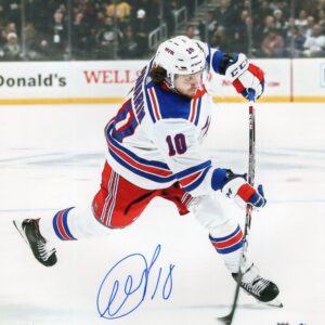 Artemi Panarin New York Rangers White Jersey Autographed 8x10 Photo
