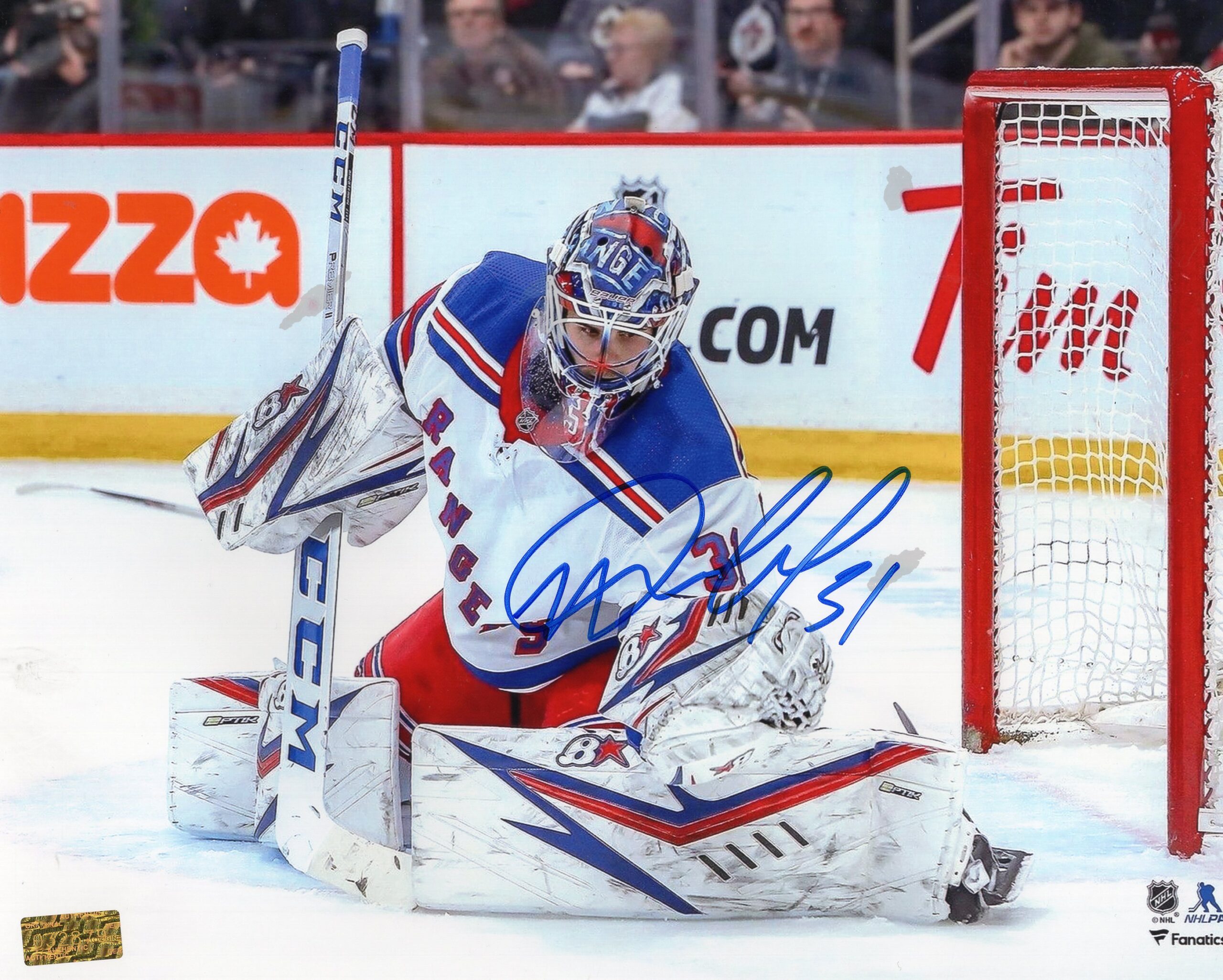Igor Shesterkin New York Rangers Making A Save Autographed 8x10 Photo