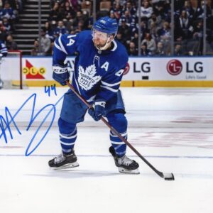 Morgan Reilly Toronto Maple Leafs Blue Jersey Autographed 8x10 Photo