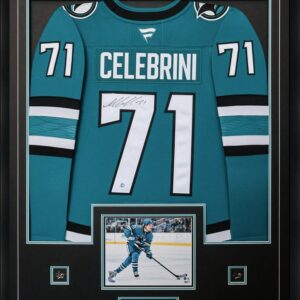 Macklin Celebrini San Jose Sharks "Generational Talent" Framed Jersey