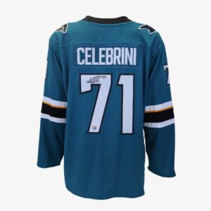 Macklin Celebrini San Jose Sharks Autographed Turquoise Jersey