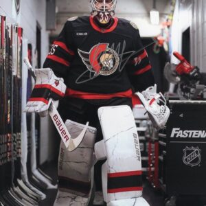 Linus Ullmark Ottawa Senators Leaving The Ice Autographed 8x10 Photo