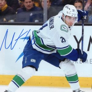 Nils Hoglander Vancouver Canucks Slapshot Motion Autographed 8x10 Photo