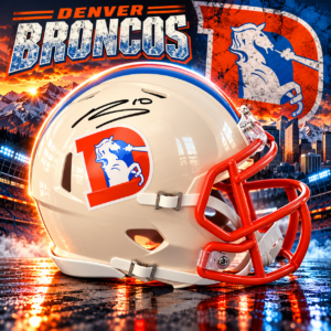 Bo Nix Denver Broncos Autographed Riddell Retro Speed Mini Helmet