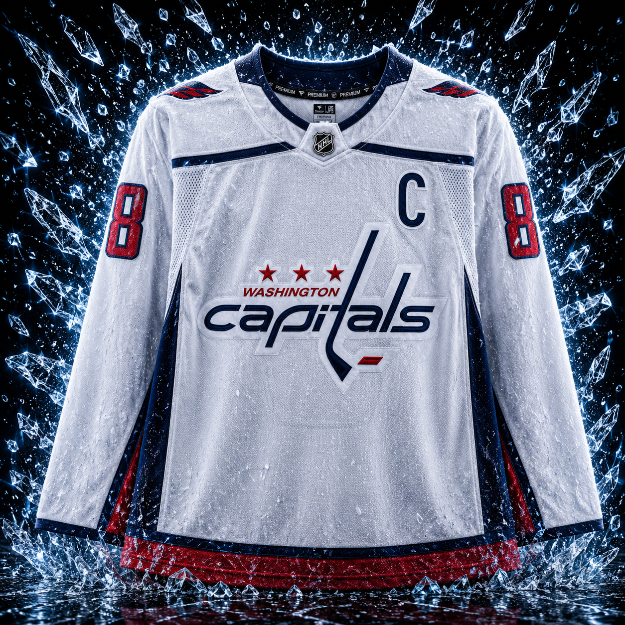 Alexander Ovechkin Washington Capitals Autographed White Road Fanatics Premium Jersey - Image 2