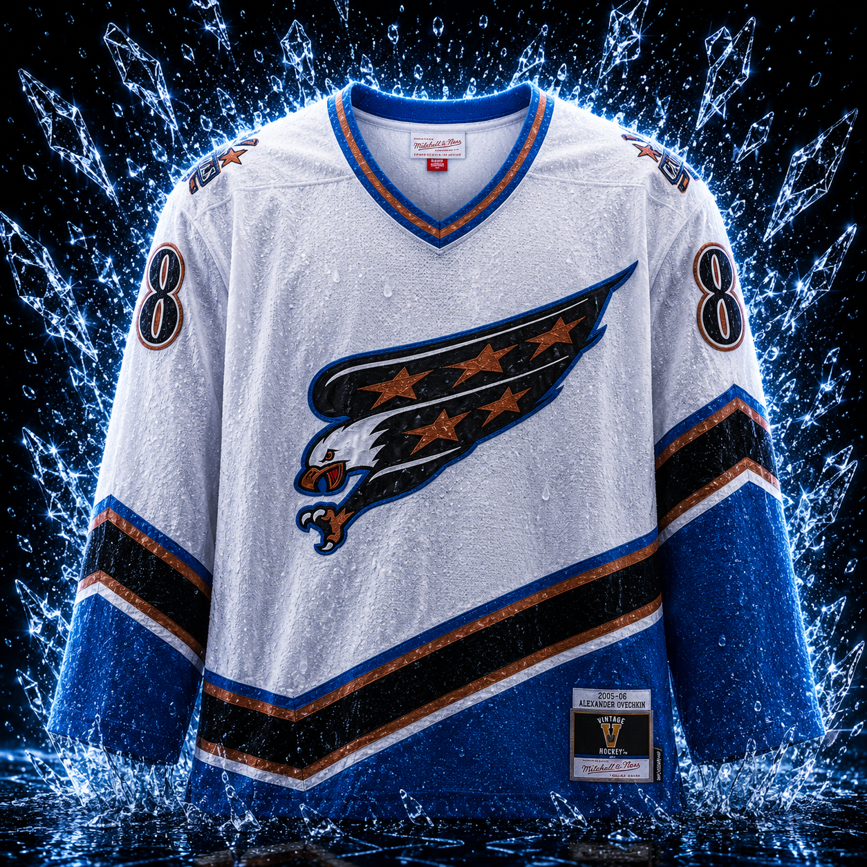 Alexander Ovechkin Washington Capitals Autographed 2005-06 White Mitchell & Ness Replica Jersey - Image 2