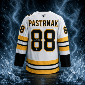 David Pastrnak Signed Boston Bruins White Fanatics Premium Jersey