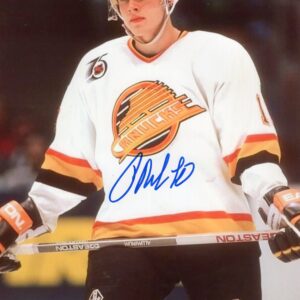 Pavel Bure Vancouver Canucks Wearing White Jersey Autographed 8x10 Photo