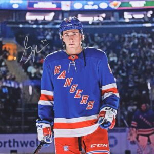 Gabe Perreault New York Rangers Autographed 16" x 20" NHL Debut Photograph
