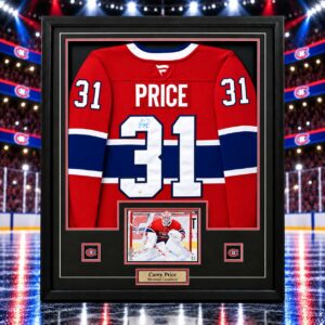 Carey Price Signed Framed Jersey Canadiens Red Fanatics Premium