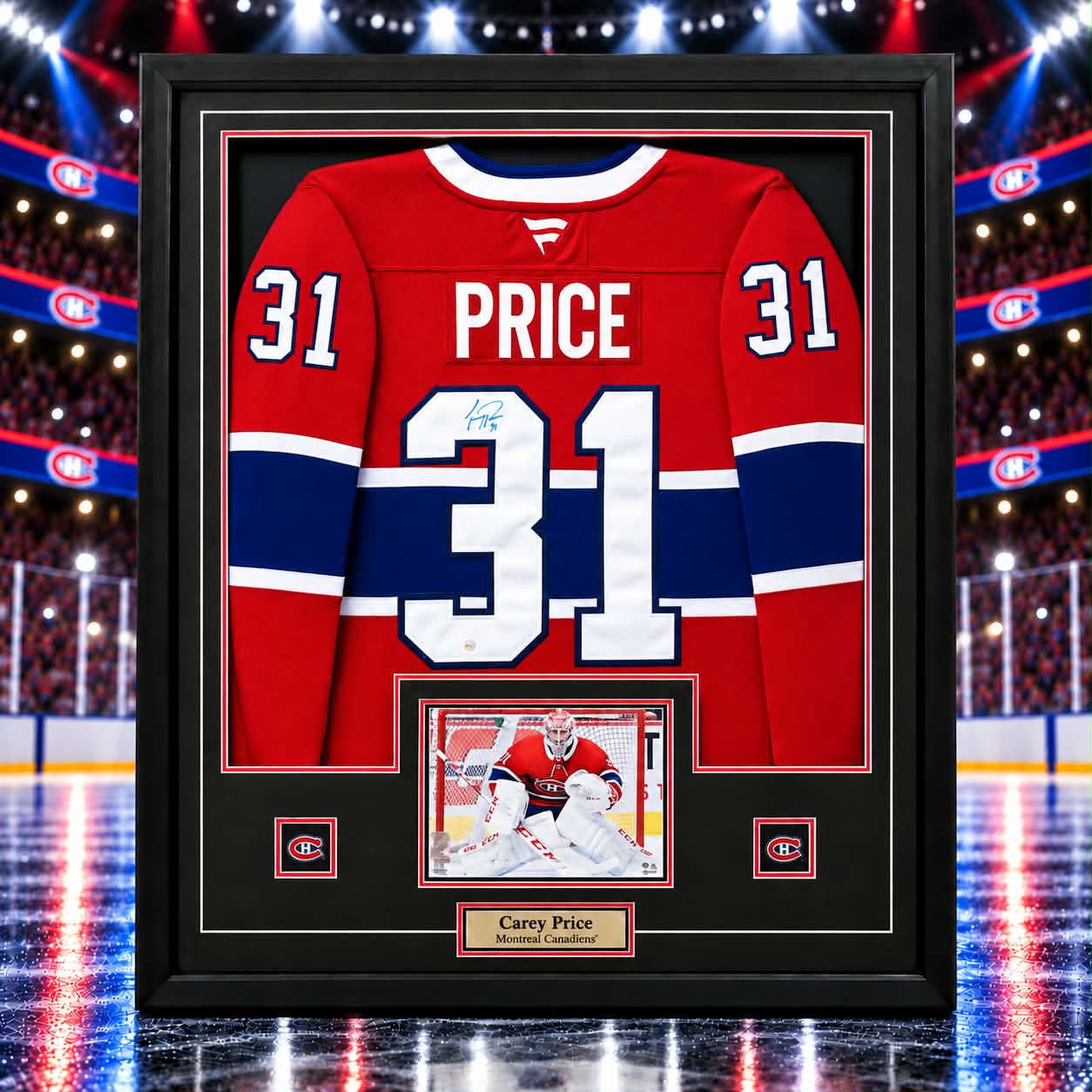 Carey Price Signed Framed Jersey Canadiens Red Fanatics Premium
