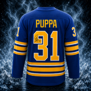Daren Puppa Autographed Buffalo Sabres Fanatics Breakaway Jersey