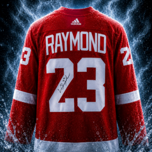 Lucas Raymond Red Detroit Red Wings Autographed adidas Authentic Jersey