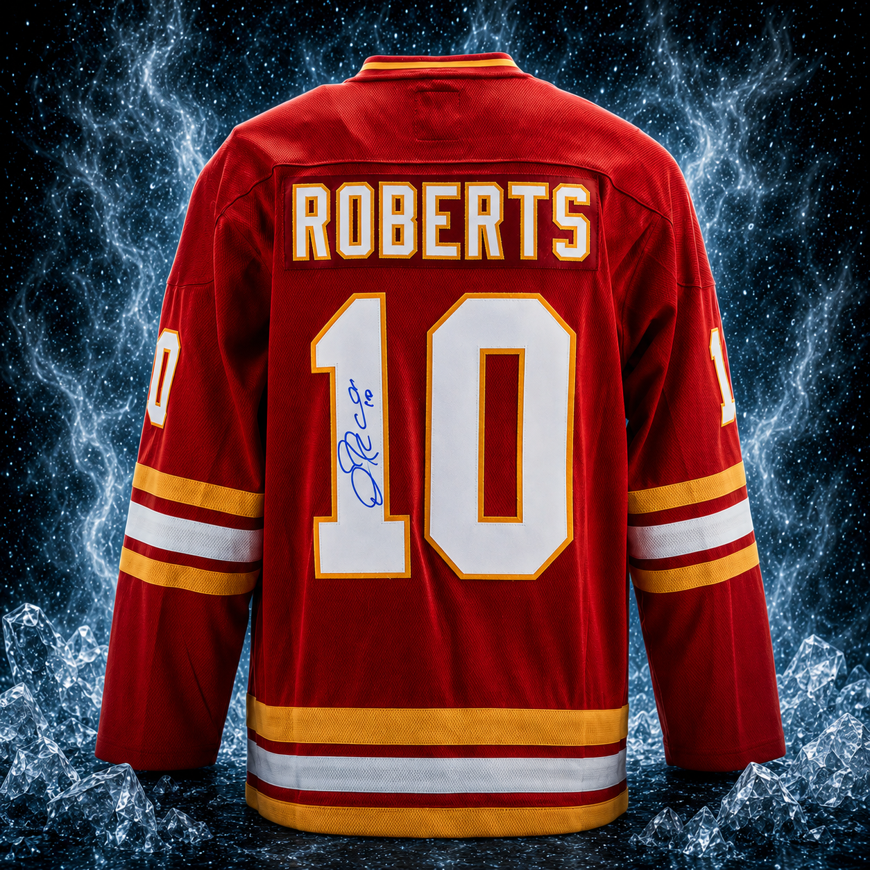 Gary Roberts Autographed Calgary Flames Fanatics Throwback Jersey