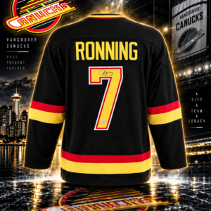 Cliff Ronning Autographed Vancouver Canucks Black Fanatics Throwback Jersey