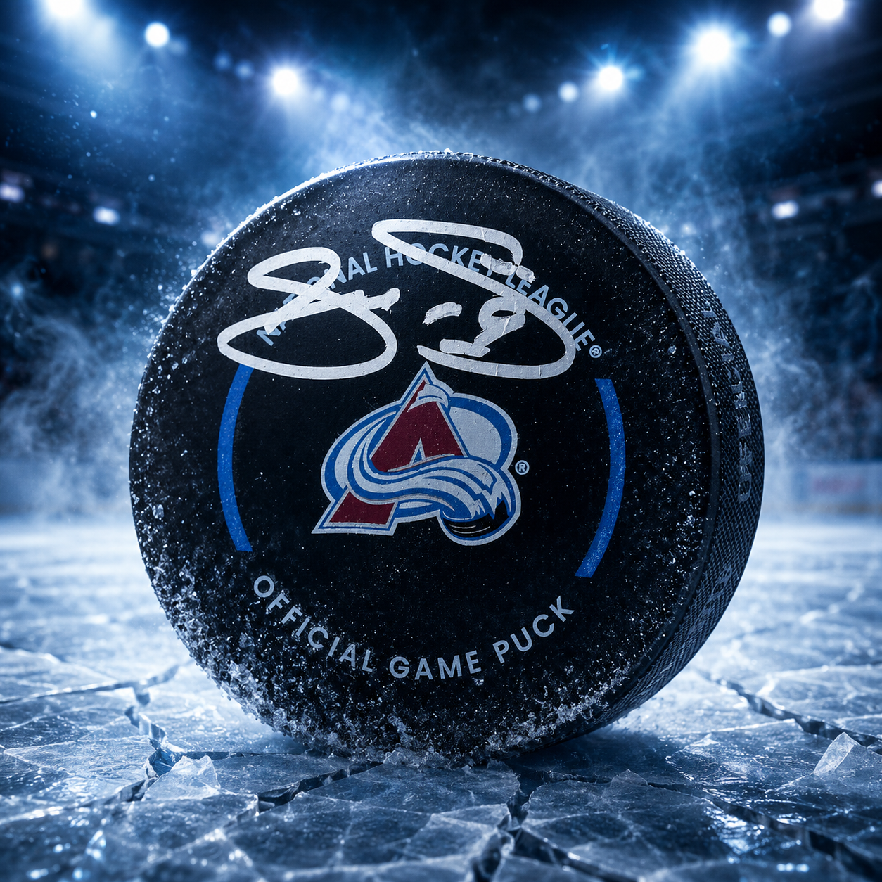 Joe Sakic Colorado Avalanche Autographed Official Game Puck