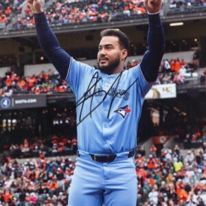 Anthony Satander Toronto Blue Jays Hands in the air Autographed 8x10 Photo