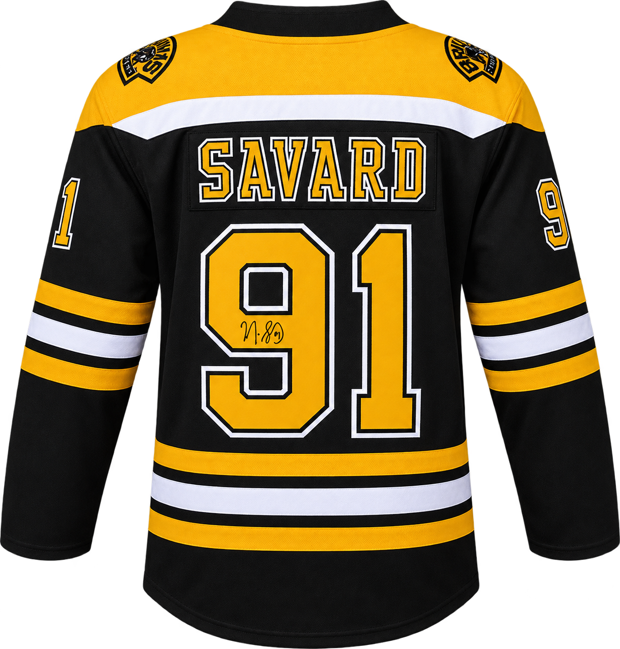 Marc Savard Autographed Boston Bruins Black Fanatics Breakaway Jersey - Image 2