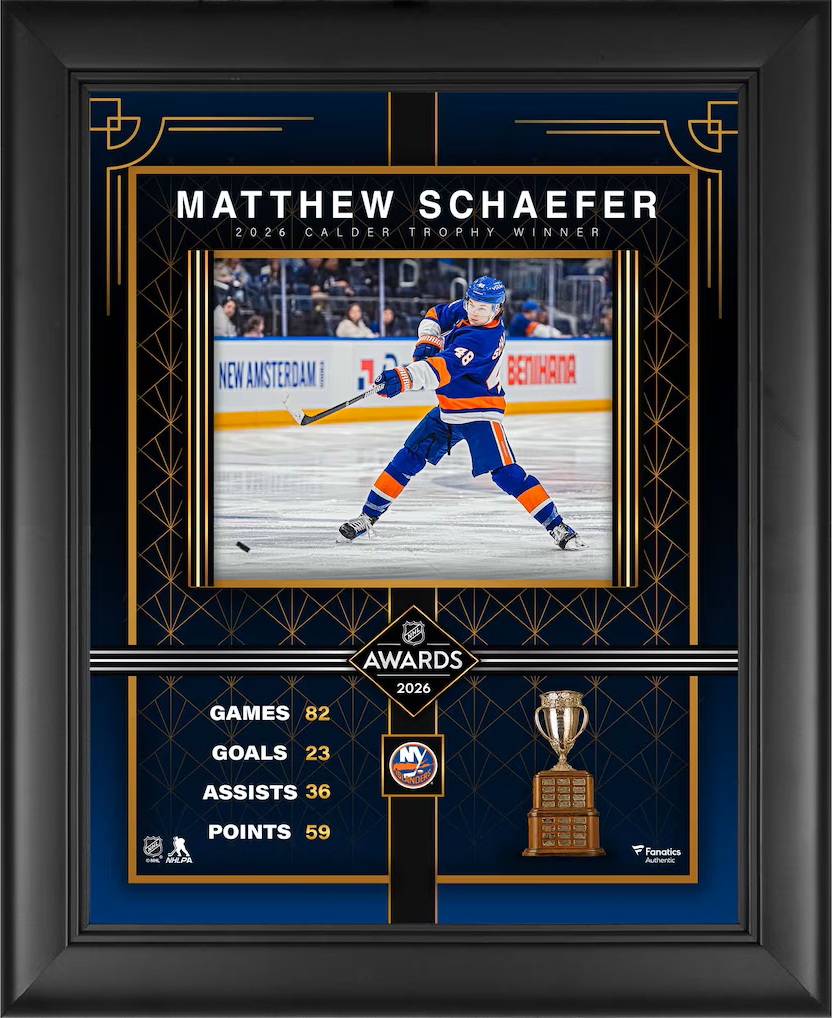 Matthew Schaefer New York Islanders Framed 13" x 16" 2026 Calder Trophy Winner Collage
