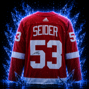 Moritz Seider Red Detroit Red Wings Autographed adidas Authentic Jersey