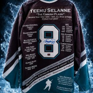 Teemu Selanne Anaheim Ducks Autographed Jersey That includes a hologram for authenticity.