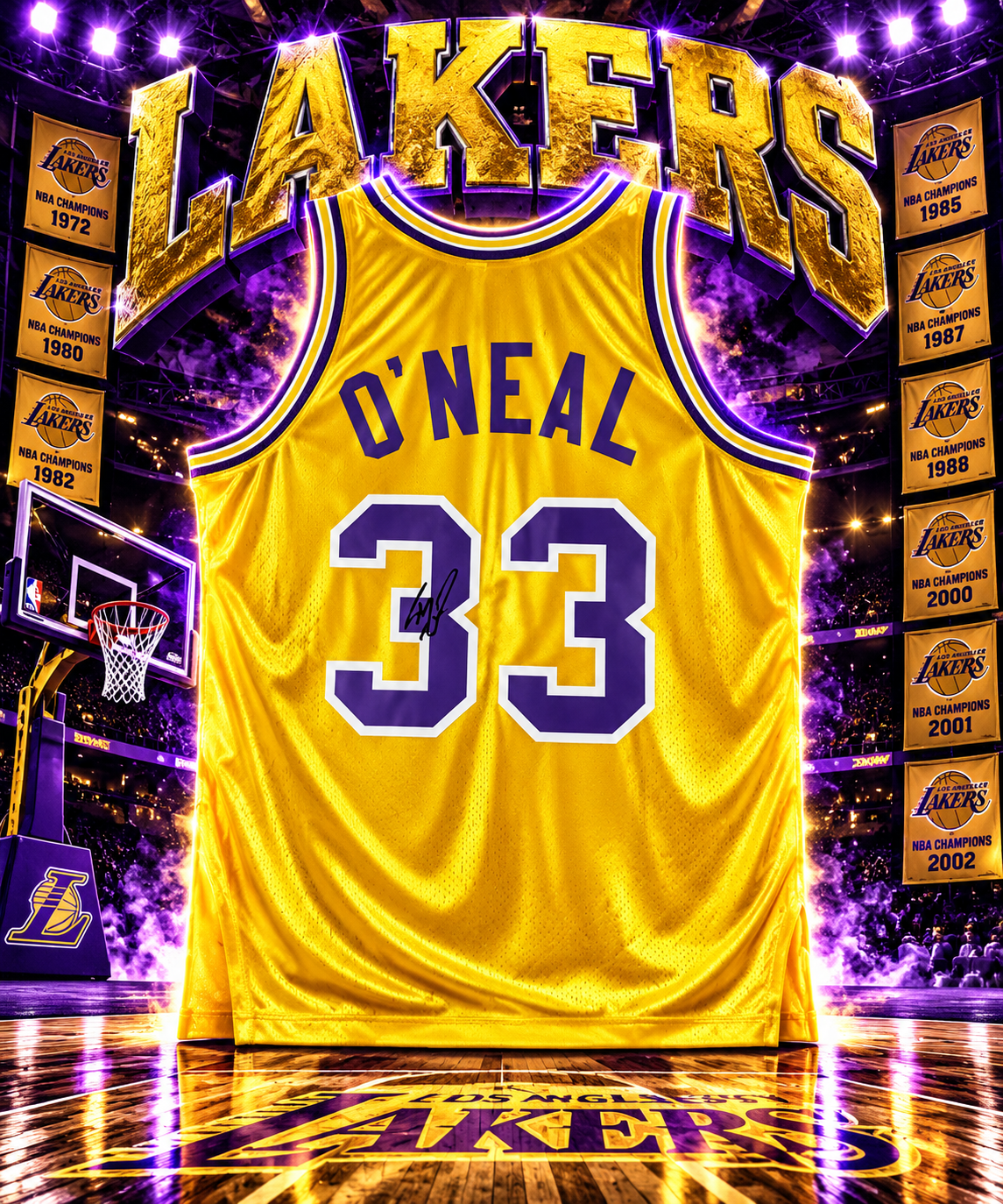 Shaquille O'Neal LSU Tigers Autographed Mitchell & Ness Home 1990 Authentic Jersey