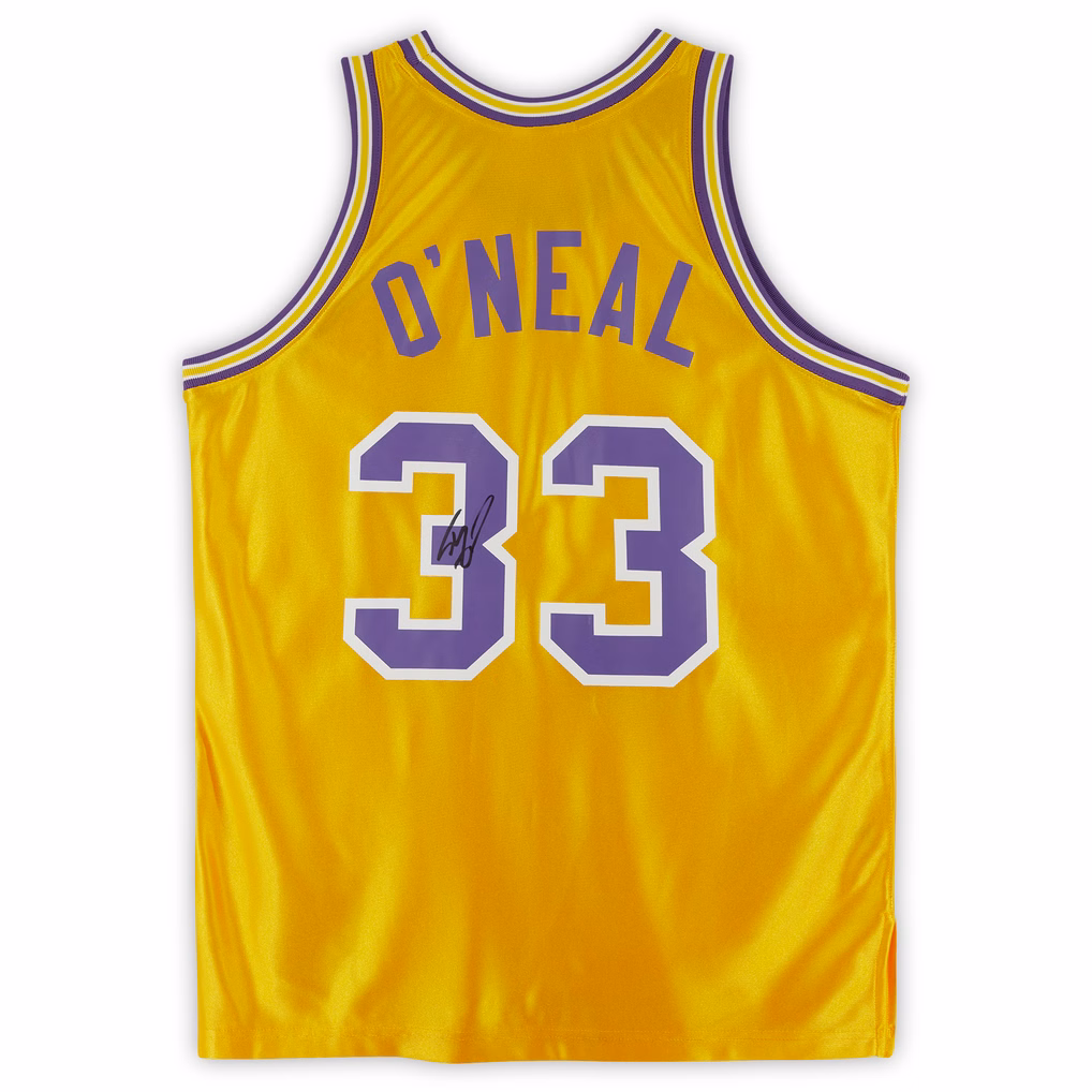 Shaquille O'Neal LSU Tigers Autographed Mitchell & Ness Home 1990 Authentic Jersey - Image 3