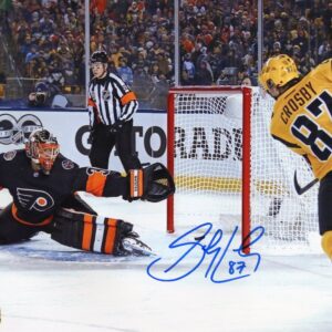 Sidney Crosby Pittsburgh Penguins Burying A Goal Autographed 8x10 Photo