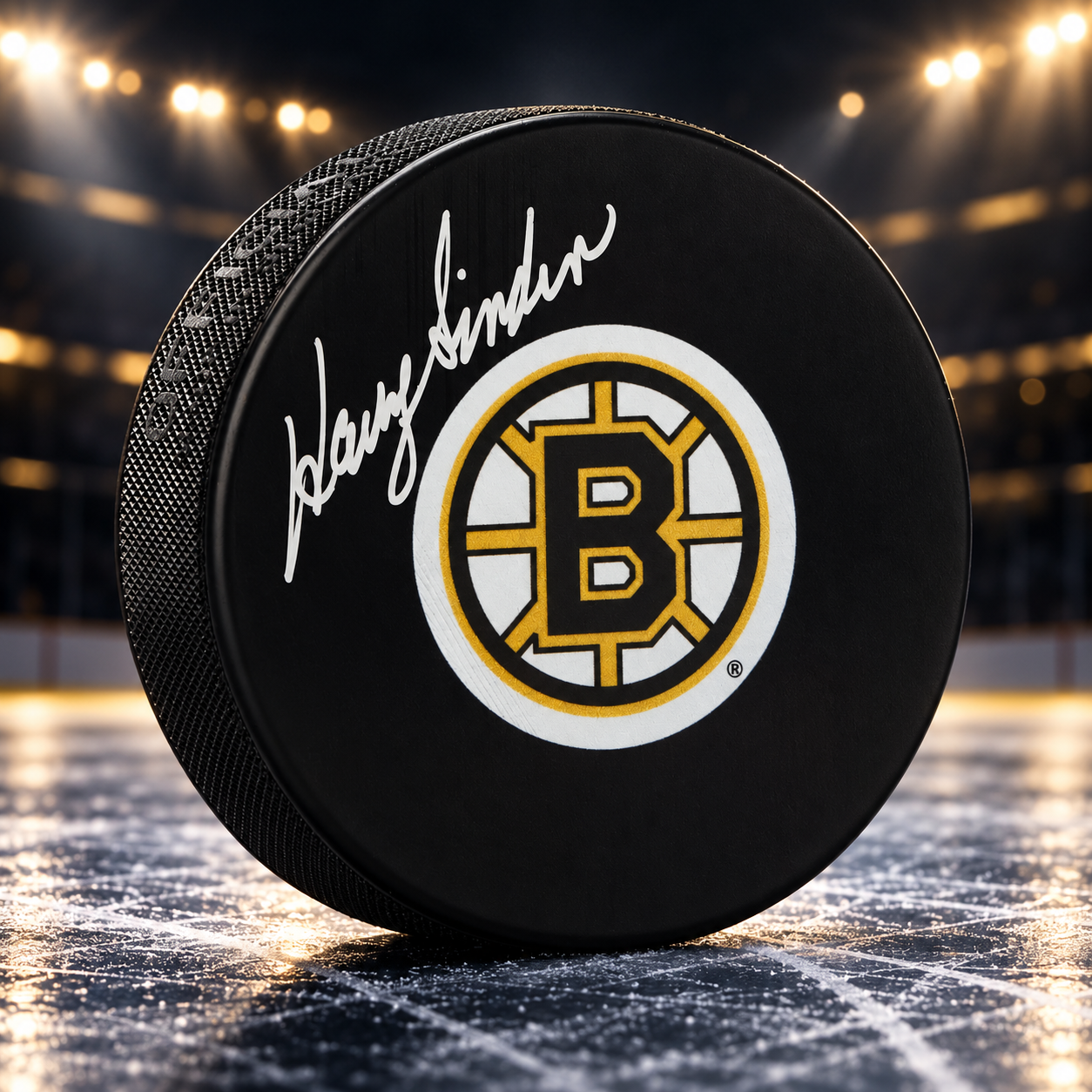 Harry Sinden Boston Bruins Autographed Hockey Puck