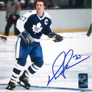 Darryl Sittler Autographed Toronto Maple Leafs Captain 8x10 Photo